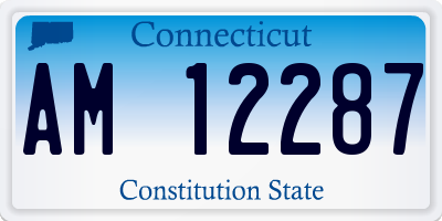 CT license plate AM12287