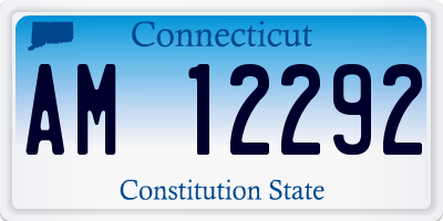 CT license plate AM12292