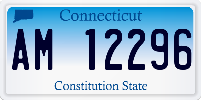 CT license plate AM12296