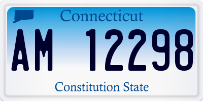 CT license plate AM12298