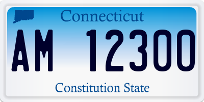 CT license plate AM12300