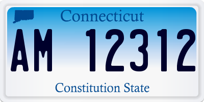 CT license plate AM12312