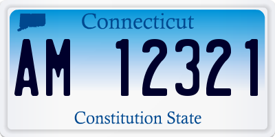 CT license plate AM12321