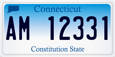 CT license plate AM12331