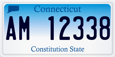CT license plate AM12338
