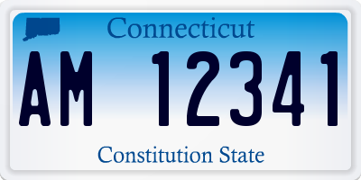 CT license plate AM12341