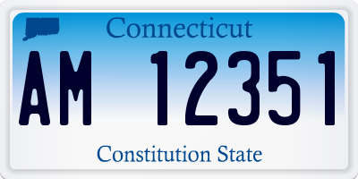 CT license plate AM12351