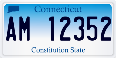 CT license plate AM12352