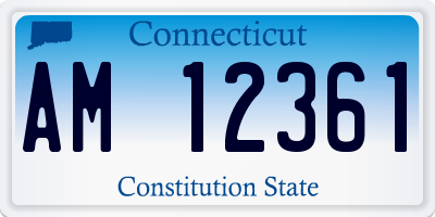 CT license plate AM12361