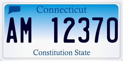 CT license plate AM12370