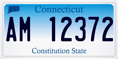 CT license plate AM12372