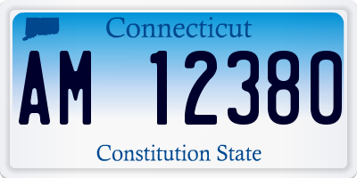 CT license plate AM12380