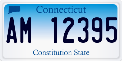 CT license plate AM12395