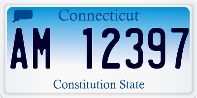 CT license plate AM12397