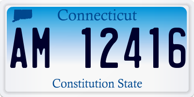 CT license plate AM12416