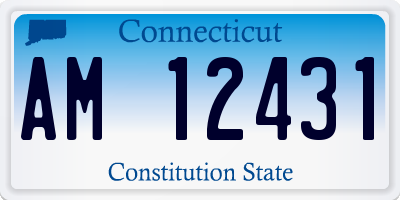 CT license plate AM12431
