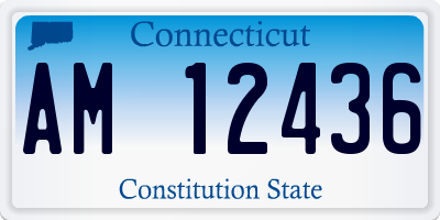 CT license plate AM12436