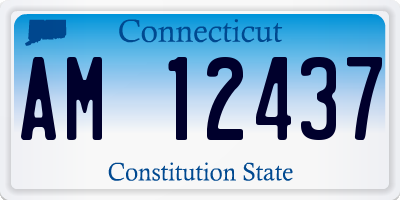 CT license plate AM12437