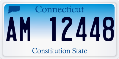 CT license plate AM12448