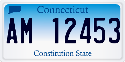 CT license plate AM12453
