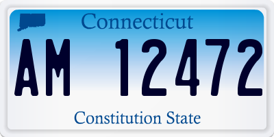 CT license plate AM12472