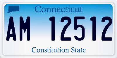 CT license plate AM12512