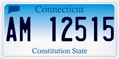 CT license plate AM12515