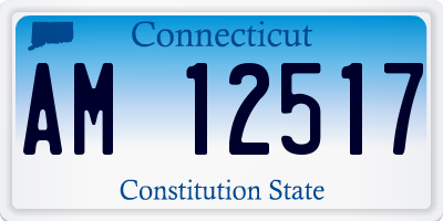 CT license plate AM12517
