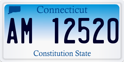 CT license plate AM12520