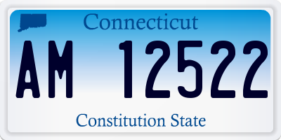 CT license plate AM12522
