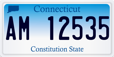 CT license plate AM12535