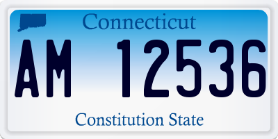 CT license plate AM12536