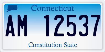 CT license plate AM12537