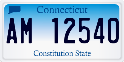 CT license plate AM12540