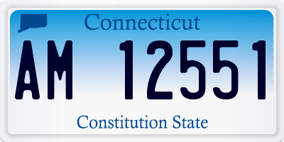 CT license plate AM12551