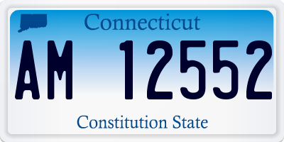 CT license plate AM12552