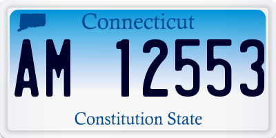 CT license plate AM12553