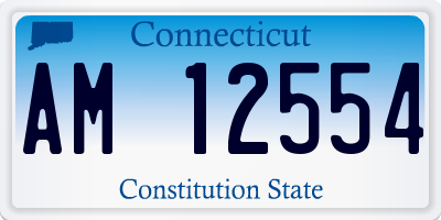 CT license plate AM12554