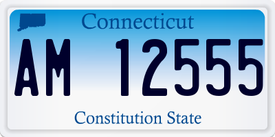 CT license plate AM12555