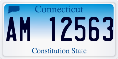 CT license plate AM12563