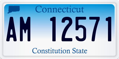CT license plate AM12571