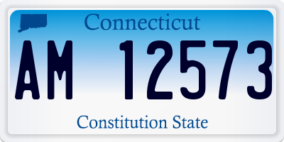 CT license plate AM12573