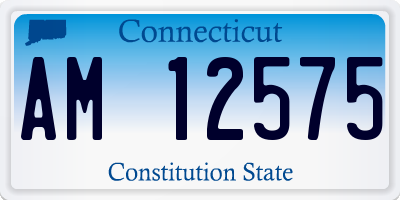 CT license plate AM12575