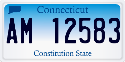 CT license plate AM12583