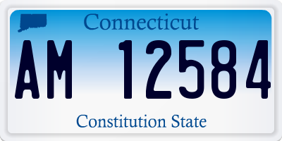CT license plate AM12584