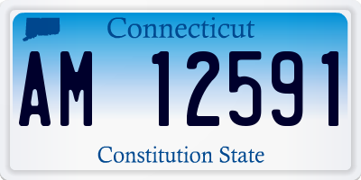 CT license plate AM12591