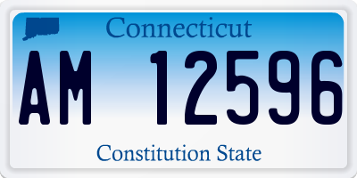 CT license plate AM12596