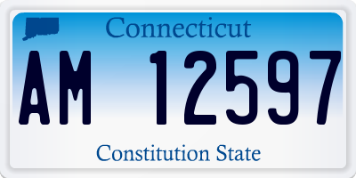 CT license plate AM12597