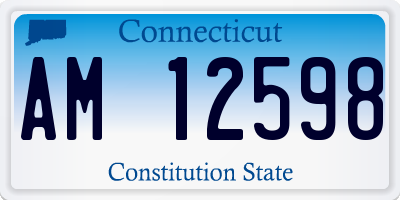 CT license plate AM12598