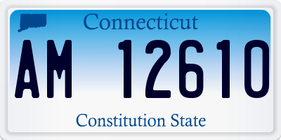 CT license plate AM12610